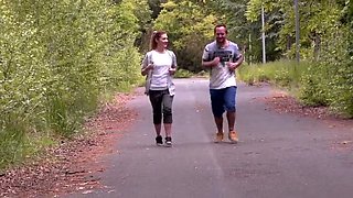 Sexy MILF Lullu Gun Outdoor Sex After Yoga & Jogging - Public Fetish Couple Casting