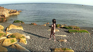 Busty Beach Slut Wet