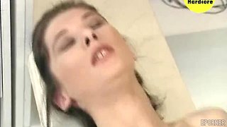 Attractive retro teen horny sex scene