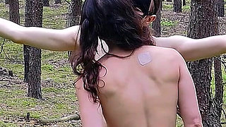 Roman Gets Tied up and Spanked with Nettles in the Middle of a Forest!