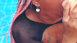 Deep Throat Dildo in Pool