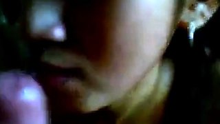 Asian College Girl Gives a Blowjob and Swallows