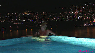 Couple Go for Late Skinny Dip Fondle