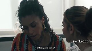 Professor Tempted By Teenager Duo's Interchange Scheme - Demi Hawks, Elias Cash, Ravyn Alexa