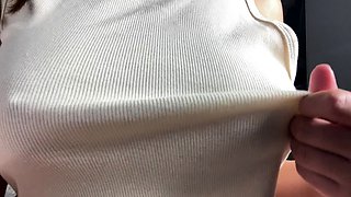 Big boobed Memphis masturbates in a bodystocking