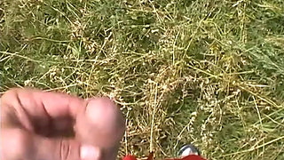 Two Very Cute Busted Teens Have a Threesome Outdoors (co)