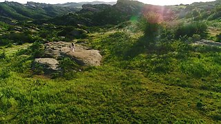 Elena Koshka Mesmerizes with Wild Outdoor Brunette Solo Passion