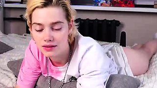 Blonde horny sex therapist stunner in lingerie jerks dick