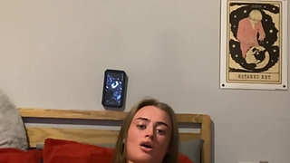 Watch this horny tattooed teen can't stop trembling as her fingers slides in deeper