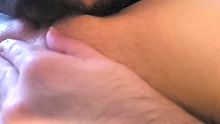 Glamour young amateur lesbos licking clit and fingering