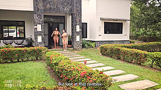 The Martix Walk Chapter Ii: Mariana Makes Yeri and Raul Give Her a Double Penetration in the Pool in the Rain