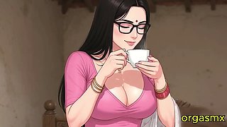 Desi Hot Puja Auntie Romantic Night - MILF