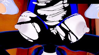 Nubile Titans Raven from anime gets uncensored action with a big booty and large breasts