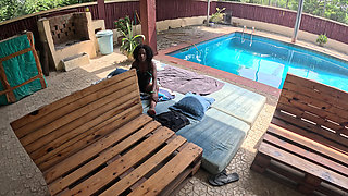 He Suddenly Pulls My Bathing Suit to the Side and Fucks Me in the Pool