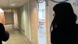 Pretty French girl cheats on her husband with his coworkers