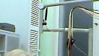 Shaved pussy fucked by gynecologist