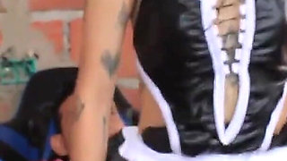 This Beautiful, Skinny Maid with Small Tits Gets Her Pussy Filled with Cum