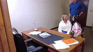 PE teacher and coed shares principals dick