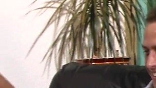 Big Titted German Reporter Sucking Cock on Casting