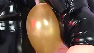 Hot Fetish, Air Balloons and Girls Latex Rubber Party Arya Grander