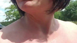 Unrestrained Nude Run with Splashes at the Lake