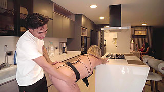 My Stepdaughter Knows That I Fuck Her Big Dick Boyfriend and Invites Me to Have a Bisexual Threesome with Her!