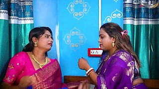 Indian Large-Breasted Passion Ignites in Threesome Heat