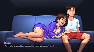 Summertime Saga Hentai: Stepsister Watches StepMom Take a Huge Load on Her Face