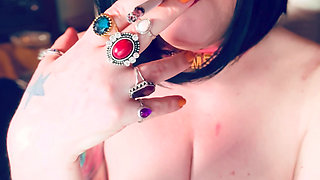 Cumslut Tina Snua Smokes A Cigarette With Her Tits Out - Smoking smoker Dangles Drifts OMI OME Snap Inhales