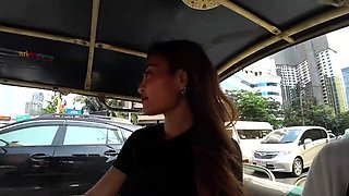Busty but petite Thai MILF amateur amazing sex with a Farang