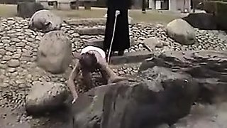 Old japaness goddess brutal punichement crying slave