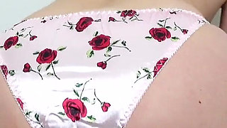 Silk Knickers Dildo Riding and Stuffing