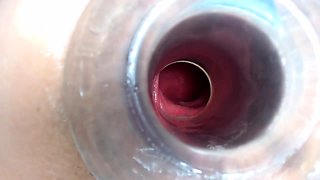 Ass gaping fetish ho toys her clit hard