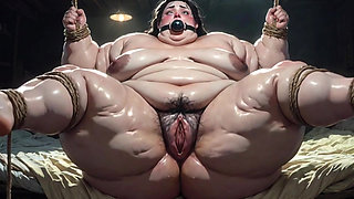 Virgin SSBBW with Hairy Pussy in Bondage - Scared but Desperate for First Cock