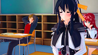Rias Watch Akeno Fucking and Xenovia & Koneko Lesbian Sex - Dxd Ntr Madness Series