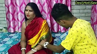 Indian Desi Step Aunty Hardcore Rough Fuck with Nephew - Homemade MILF Sex