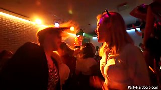 Naughty girls did not know about a hidden camera in the club, while they were fucking