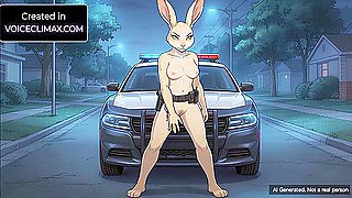 Car Toon - Officer Junes Teasing Traffic Stop - Furry Hentai Joi Pov