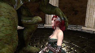 Triss Merigold Fucked and Bred by Giant Green Orc