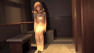 Two 3d cartoon cuties are ready for their bath