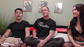 Caleb Mills Double Teamed by Luna Lopez & Franco Styles - Hardcore Threesome Blowjob & Anal