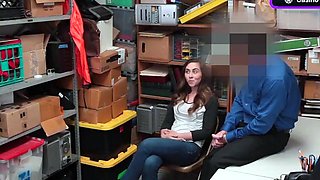 Naughty brown-haired gets a sloppy facial