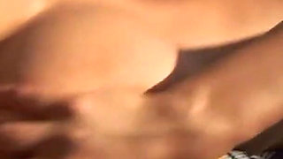 Sorority room mates escape to the rooftop to fuck in the sun