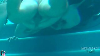 Big Tits Latina Teacher Fucks Student Underwater in Pool Sex