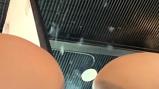 Hot brunette big boobs toying pink pussy