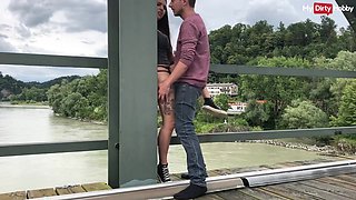 Daring Amateur Risky Public Fuck On Bridge In Public German Amateurs With Deutsche Amateure