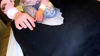 STEP DAUGHTER FUCKS ME WHILE I'M ON THE PHONE WITH MY WIFE