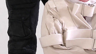 Straightjacket Wearing Teen Punished with Rough Anal Dirty ATM Over Her Pogo Stick