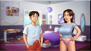 Summertime Saga - Taboo - Gameplay - Roleplay - Fantasy - Cheerleaders Holding Each Other Saggy & Perky Tits
