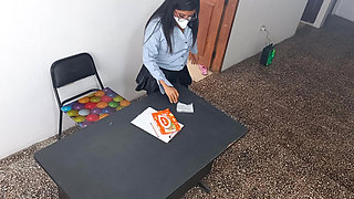 You Are the Most Outstanding Whore in This Office! I Have Sex Standing up with My Stepfather's Secretary